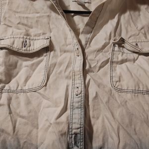 Blue and White Denim Jacket